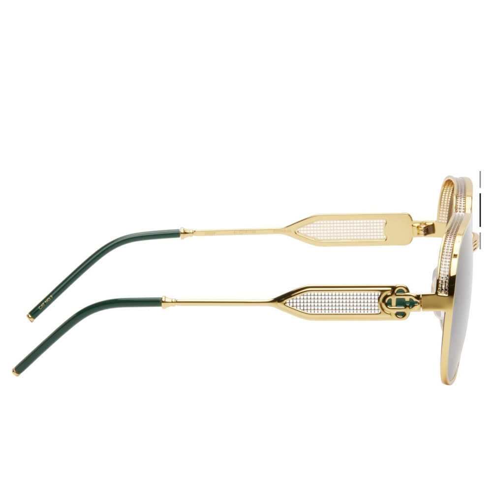 Casablanca Gold and Green Sunglasses